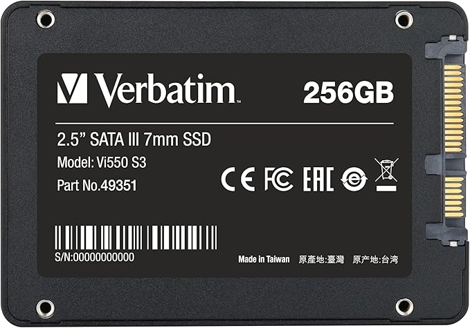  Verbatim 2.5 inch Internal SATA III SSD 256GB (vi550 S.3)