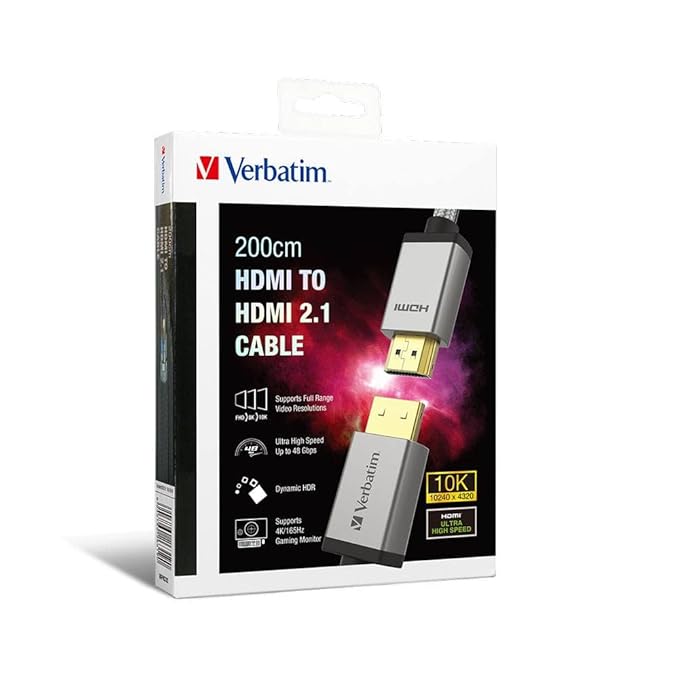 Verbatim HDMI 2.1 Cable 200 CM Gray