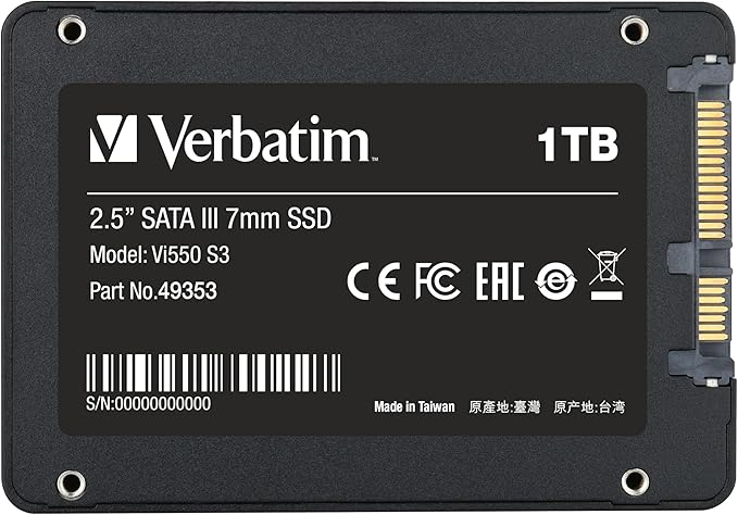  Verbatim 2.5 inch  Internal SATA III SSD 1TB