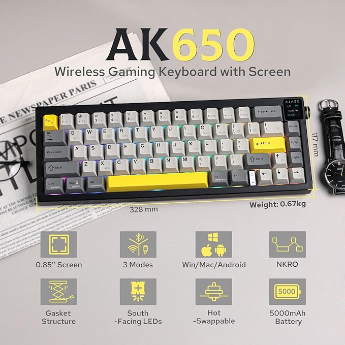  AJAZZ AK650 Wireless Mechanical Keyboard