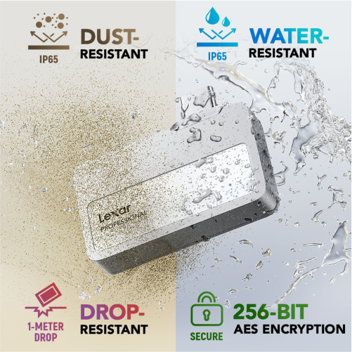  Lexar Professional Go Portable SSD with Hub
