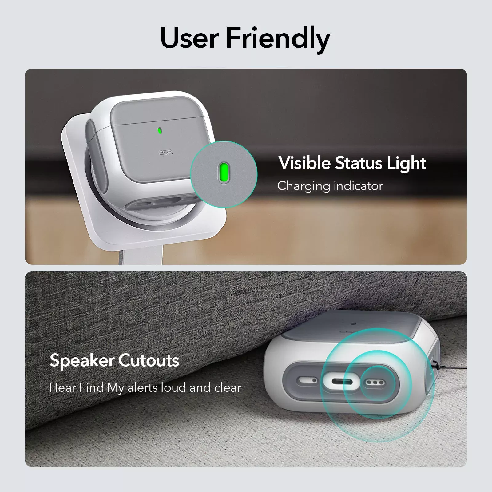  ESR Orbit Series Hybrid Case (HaloLock) for AirPods Pro and AirPods 4