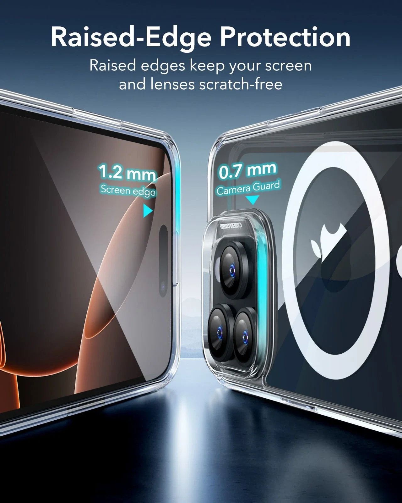  iPhone 16 Series Classic Hybrid Case (HaloLock) - Clear/Black