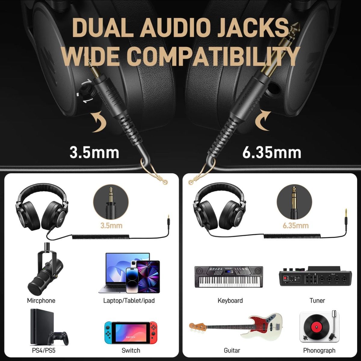  MAONO MH700 Monitoring Headphones