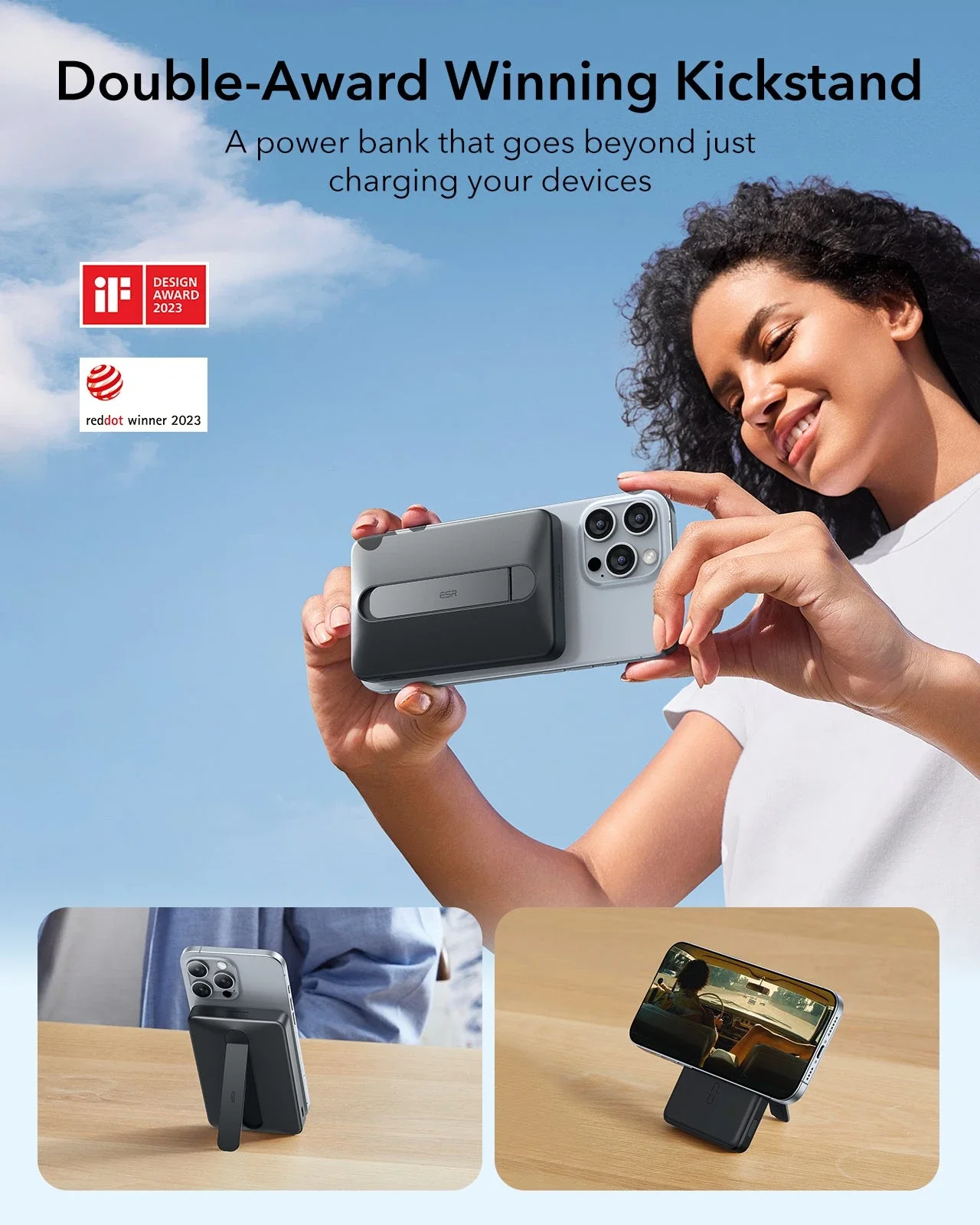  Qi2 MagSlim Kickstand Power Bank - 10000mAh