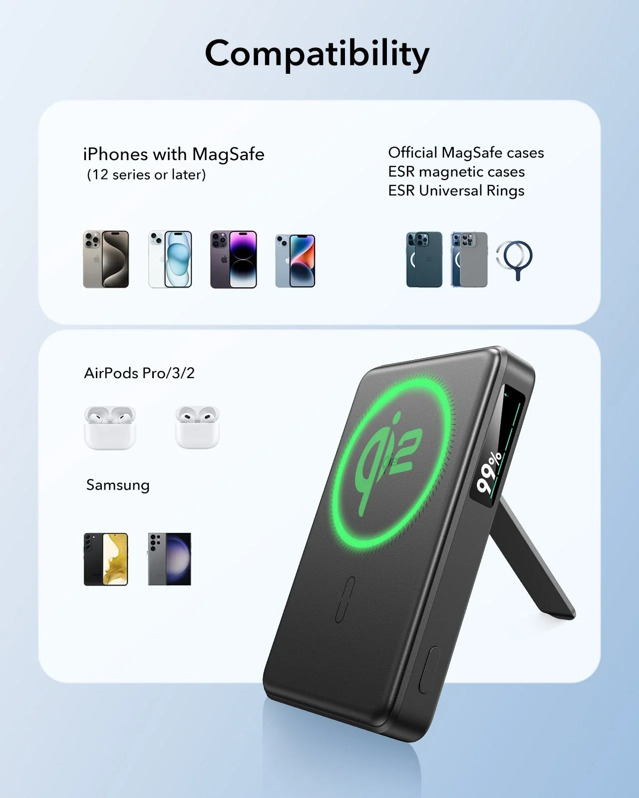  Qi2 MagSlim Kickstand Power Bank - 10000mAh