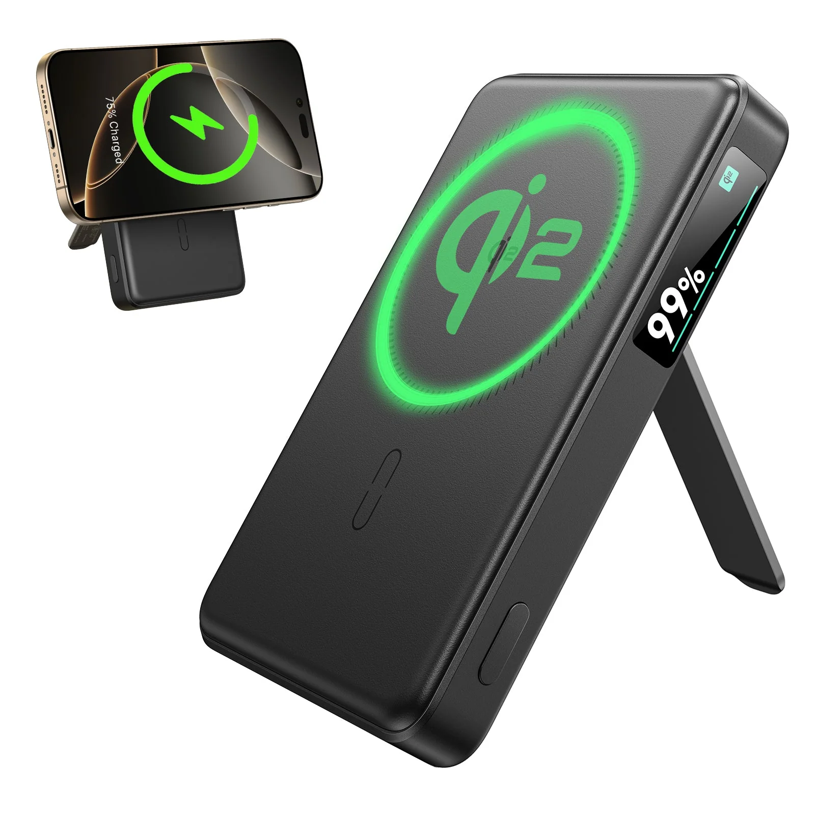 Qi2 MagSlim Kickstand Power Bank - 10000mAh