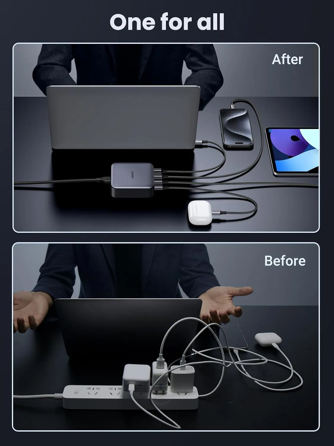  UGREEN 100 Nexode 4-Ports USB C GaN Fast Desktop Charger