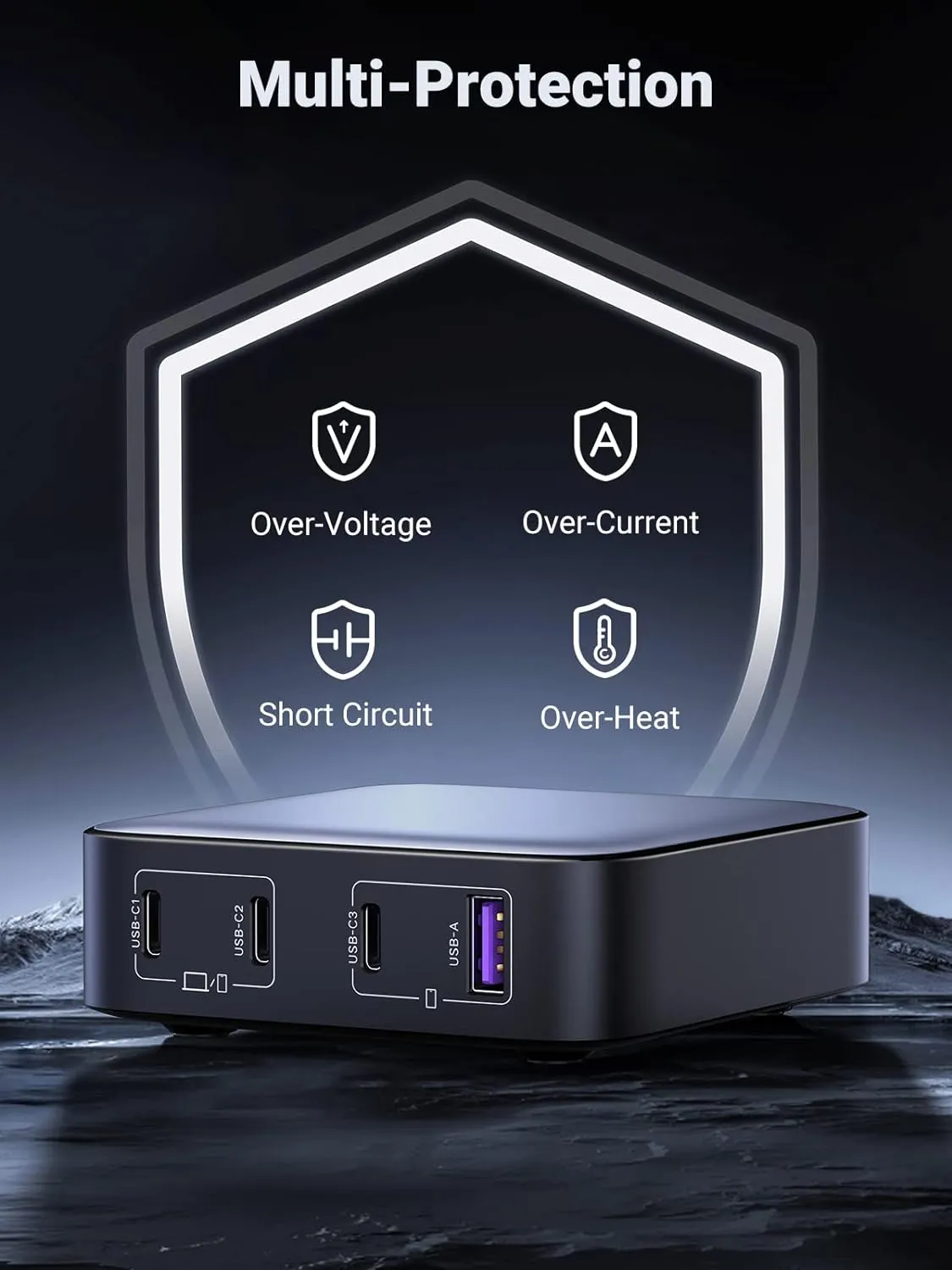  UGREEN 100 Nexode 4-Ports USB C GaN Fast Desktop Charger