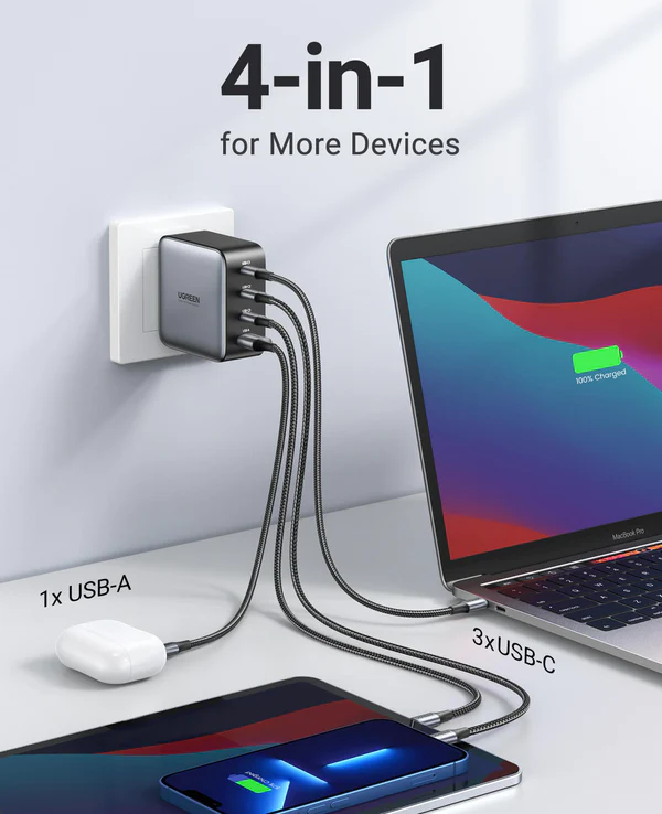 Ugreen Nexode 100W USB C GaN Charger-4 Ports Wall Charger