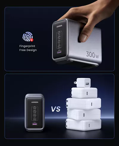  UGREEN Nexode 300W USB C GaN Charger-5 Ports Desktop Charger