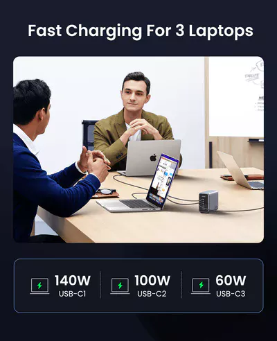  UGREEN Nexode 300W USB C GaN Charger-5 Ports Desktop Charger