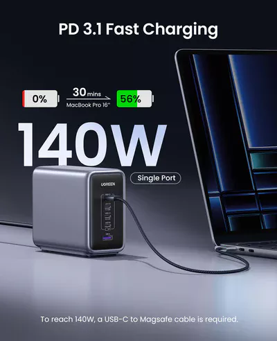  UGREEN Nexode 300W USB C GaN Charger-5 Ports Desktop Charger