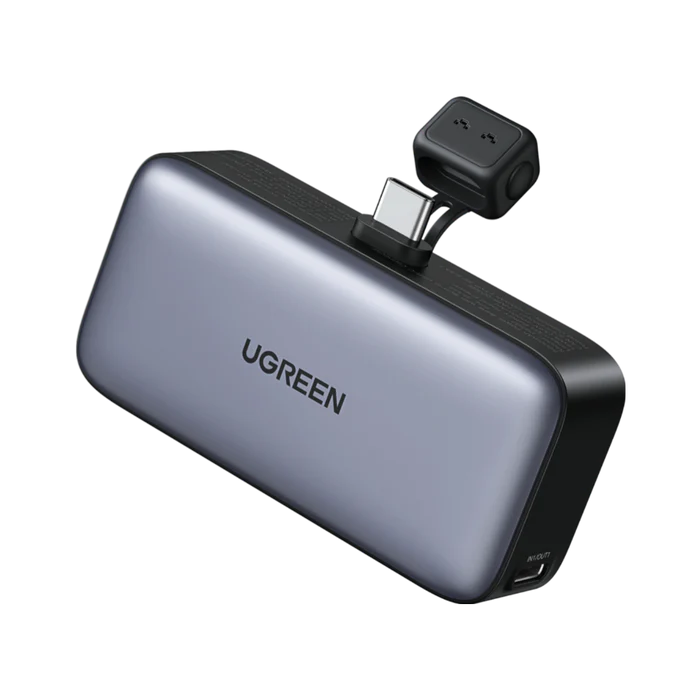 UGREEN 5000mAh Powerbank - Built-In USB-C Power Bank with LED Display